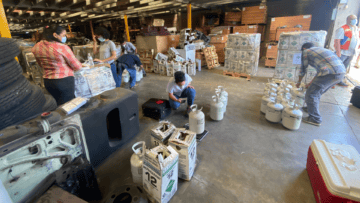Tradewater staff working on a warehouse